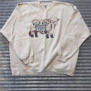Wild West Rodeo Show Cream Sweater